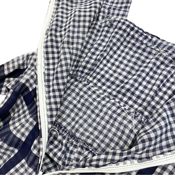 Vintage Gingham Prairie Blue White Maxi Dress Small Cottage Lace Boho Hippie - Picture 10 of 10